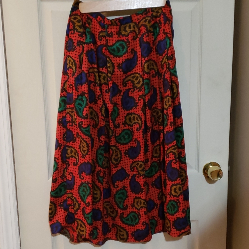 vintage paisley skirt